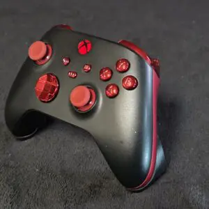 Black & Metallic Red